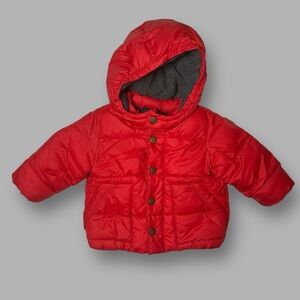 Baby GAP red puffer unisex jacket 6-12 mo